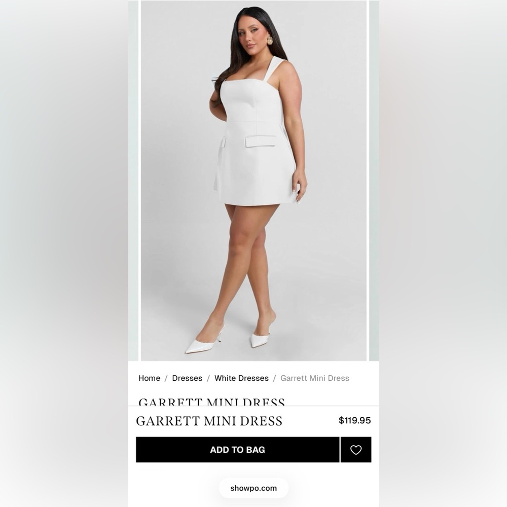Showpo White Mini Dress- Sleek Tailored A-Line